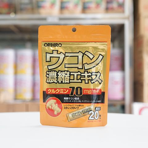 Bột Nghệ Giải Rượu Orihiro Nhật Bản - Hỗ Trợ Giải Độc, Tỉnh Táo Sau Khi Uống Rượu - 20 Gói 70mg