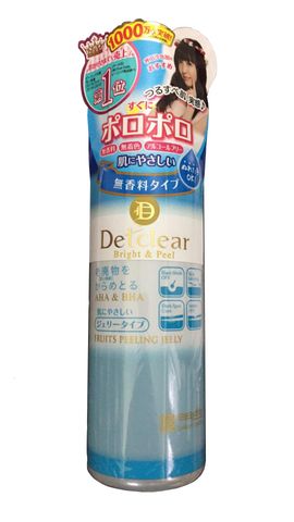 Tẩy Da Chết Detclear Bright & Peel Nhật Bản - Gel Tẩy Da Mặt Sáng Da Mờ Thâm, Chứa AHA & BHA, Phù Hợp Cho Da Nhạy Cảm 180ml