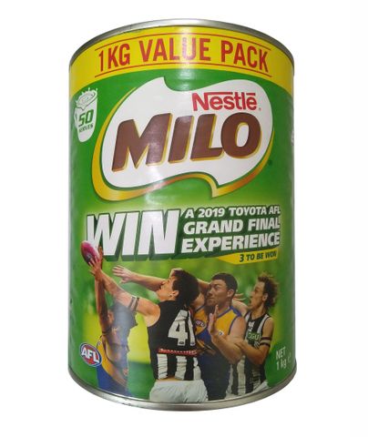 Sữa Milo Úc Nestle 1kg - Thức uống dinh dưỡng cho trẻ từ 4 tuổi, hỗ trợ tăng chiều cao, phát triển sức khỏe toàn diện, hương vị socola thơm ngon