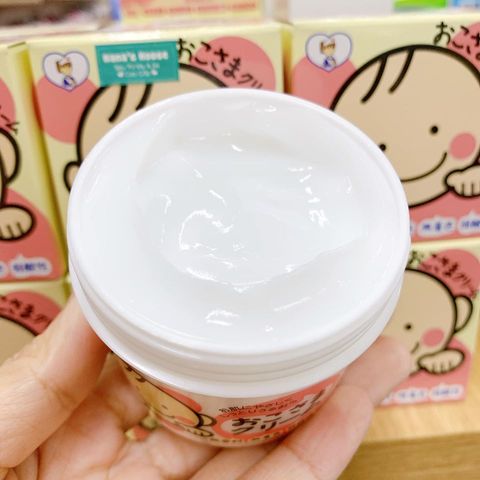 Kem Nẻ Dưỡng Ẩm Cho Bé Okosama Nhật Bản - Kem Dưỡng Ẩm An Toàn Từ Tinh Dầu Oliu cho Da Nhạy Cảm, 110ml