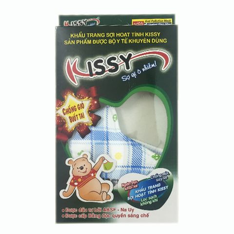 Khẩu Trang Trẻ Em Kissy Sợi Hoạt Tính Che Tai - Bảo Vệ Sức Khỏe, Thiết Kế Thời Trang, Nhiều Họa Tiết Đáng Yêu