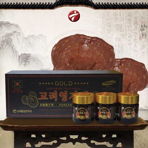 Cao linh chi GOLD Korean Youngji hộp gỗ đen Hàn Quốc - Tăng cường trí nhớ, sức khỏe, hỗ trợ phục hồi năng lượng cho mọi lứa tuổi
