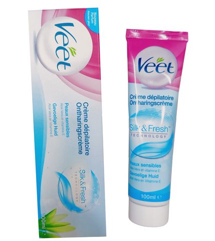 Kem tẩy lông Veet 100ml Chính Hãng - Chăm sóc da an toàn với chiết xuất D-Panthenol, dưỡng ẩm và giúp da mềm mịn