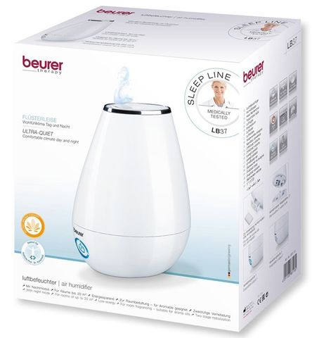 Máy Tạo Ẩm Beurer LB37 - Khử Mùi Không Khí Bằng Tinh Dầu, Hiệu Suất 200ml/h, Thiết Kế Thông Minh, Không Gian Thoáng Mát, Diệt Khuẩn