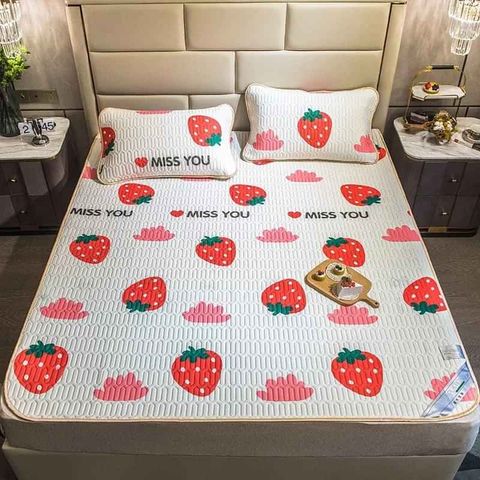 Chiếu Điều Hòa Tencel Latex Cao Su Non 3D Kèm Gối - Giải Pháp Mát Lạnh Cho Mùa Hè, Thiết Kế Êm Ái, Đa Dạng Kích Thước
