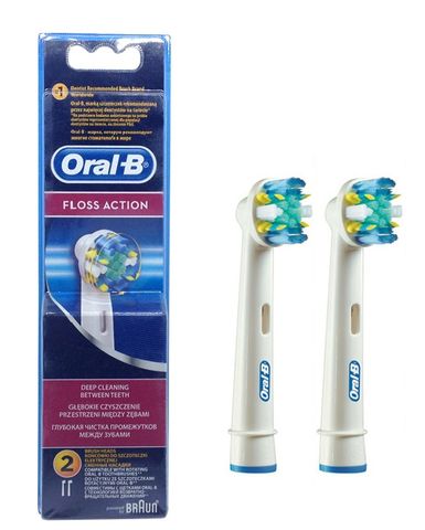 Đầu Bàn Chải Điện Oral-B Flossaction Công Nghệ MicroPulse Thay Thế - Làm Sạch Sâu Cho Răng Nhạy Cảm - Bộ 2 Đầu Chải Thông Minh