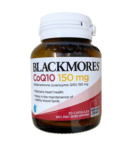 Viên Uống CoQ10 150mg Blackmores - Hỗ Trợ Sức Khỏe Tim Mạch - Giảm Mệt Mỏi, Tăng Cường Kháng Đề Kháng, 30 Viên Chính Hãng Úc