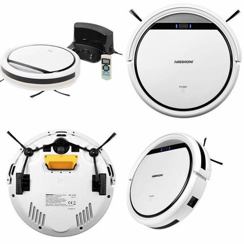 Robot Hút Bụi Medion 18500 - Thiết Bị Thông Minh, Quét & Hút Bụi, Pin 2500mAh, Thời Gian Hoạt Động 80 Phút, Vệ Sinh Tự Động