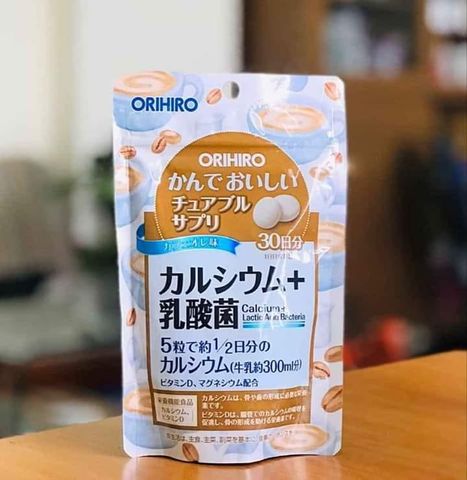 Viên Nhai Bổ Sung Canxi và Lợi Khuẩn Orihiro Nhật Bản - Hỗ Trợ Xương Khớp và Tiêu Hóa, Dành Cho Trẻ Em và Người Lớn, Vị Socola