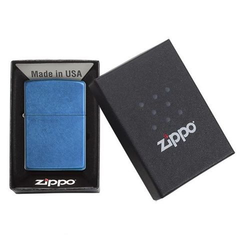 Zippo Cerulean Xanh Dương 24534 - Bật Lửa Đồng Thau Phủ Bóng Thiết Kế Đẳng Cấp Chính Hãng USA