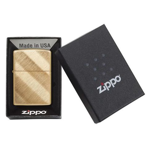 Bật Lửa Zippo Diagonal Weave Brass 29675 - Thiết Kế Sang Trọng Hiện Đại, Bật Tắt Nhạy, Hàng Chính Hãng USA