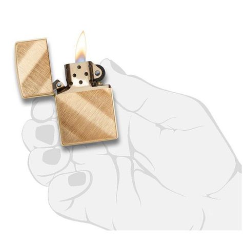 Bật Lửa Zippo Diagonal Weave Brass 29675 - Thiết Kế Sang Trọng Hiện Đại, Bật Tắt Nhạy, Hàng Chính Hãng USA
