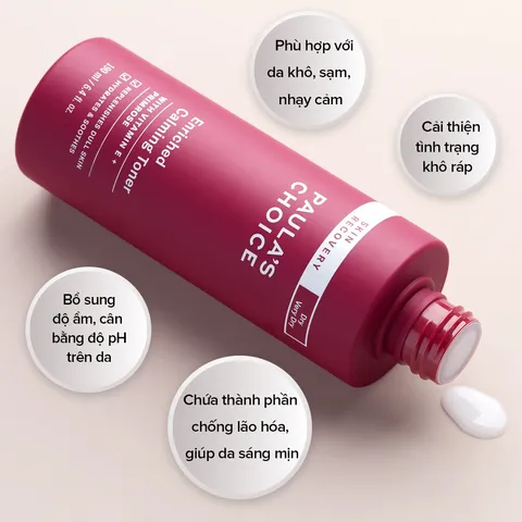 Nước Cân Bằng Da Paula's Choice Skin Recovery Enriched Calming Toner - Dưỡng Ẩm và Làm Dịu Da Khô, Chuyên Dụng Cho Da Nhạy Cảm