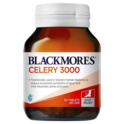 Viên uống Blackmores Celery 3000mg - Hỗ trợ điều trị gout, chiết xuất cần tây tự nhiên, 50 viên, chính hãng Úc