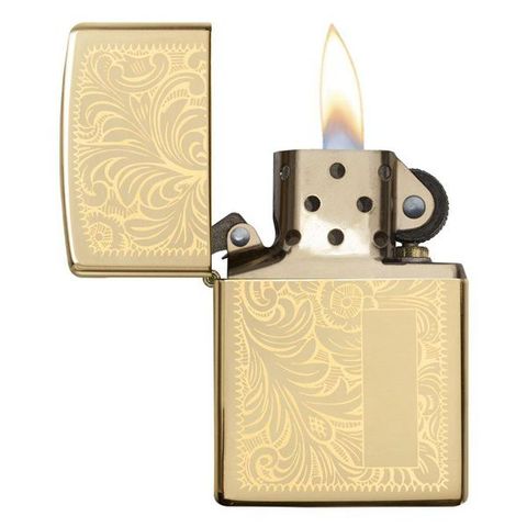 Bật Lửa Zippo Venetian Brass 352B Đồng Vàng Họa Tiết Ý - Thiết Kế Tinh Xảo Sang Trọng Dành Cho Người Sành Điệu