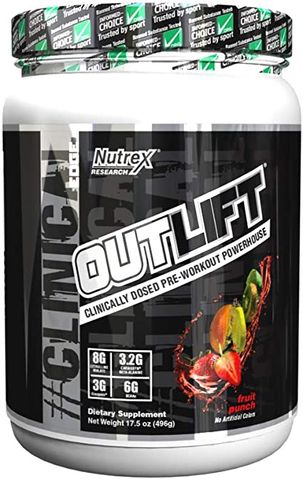 Nutrex Outlift Pre-Workout 20 lần dùng - Tăng sức mạnh và phục hồi cơ bắp hiệu quả - Bổ sung năng lượng trước tập luyện