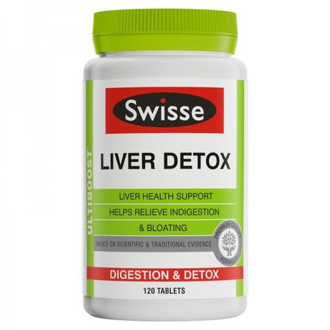 [Hàng nhập khẩu] Viên uống thải độc gan Swisse Liver Detox Úc - Hỗ trợ phục hồi chức năng gan tự nhiên, 120 viên bổ gan an toàn