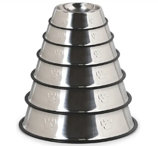 Bát ăn inox không rỉ sét cho chó mèo - Dụng cụ ăn uống cao cấp, chống trơn trượt, dễ vệ sinh, nhiều kích thước lựa chọn