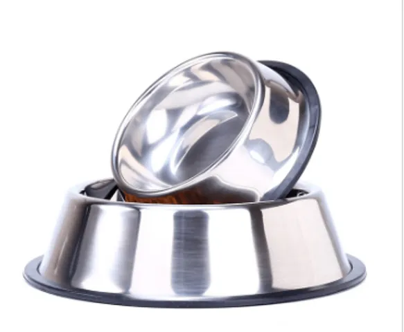 Bát ăn inox không rỉ sét cho chó mèo - Dụng cụ ăn uống cao cấp, chống trơn trượt, dễ vệ sinh, nhiều kích thước lựa chọn