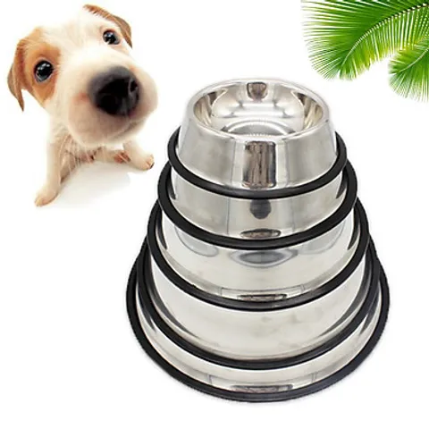 Bát ăn inox không rỉ sét cho chó mèo - Dụng cụ ăn uống cao cấp, chống trơn trượt, dễ vệ sinh, nhiều kích thước lựa chọn