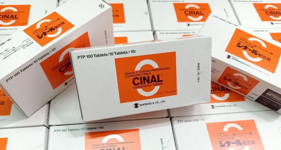 Viên uống vitamin C hỗ trợ trắng da, mờ nám Cinal C Nhật Bản