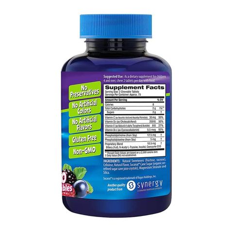 Kẹo Bổ Não Focus Factor Kids 150 Viên - Tăng Cường Trí Nhớ, Tập Trung Cho Trẻ Em, Hương Vị Thiên Nhiên An Toàn