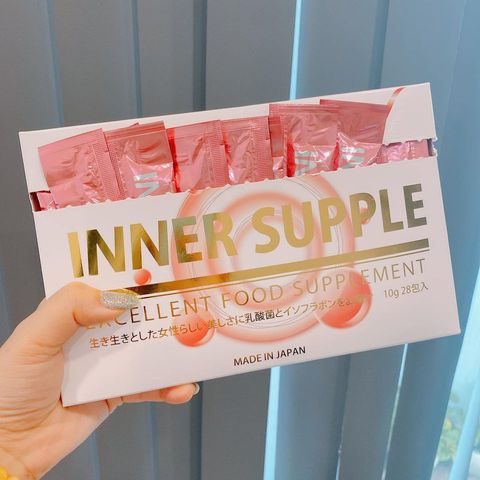 Nước uống Inner Supple Nhật Bản hỗ trợ cân bằng nội tiết tố nữ, cải thiện sức khỏe và làn da, dễ uống, 28 gói/hộp.