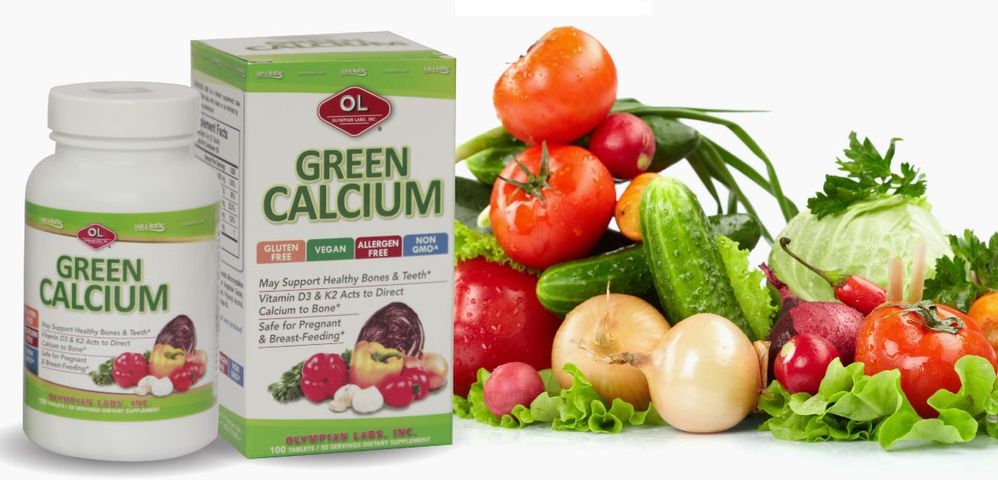 Viên Uống Bổ Sung Canxi Hữu Cơ Olympian Labs Green Calcium - Hỗ Trợ Xương Khớp Chắc Khỏe, Dễ Hấp Thu, 100 Viên