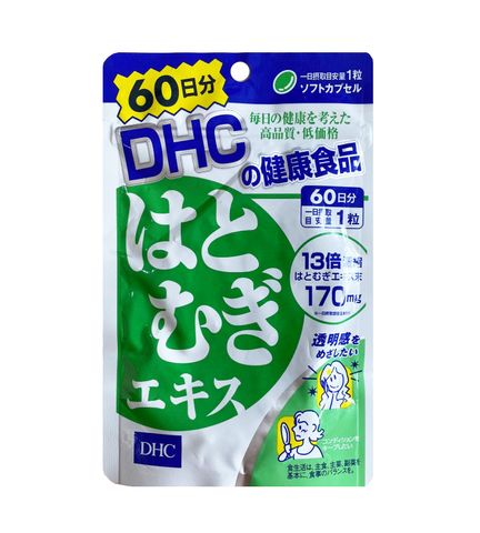Viên uống trắng da DHC Coix Extract Nhật Bản - Hỗ trợ làm trắng và giữ ẩm da tự nhiên, 60 viên giúp làn da mềm mịn hơn.