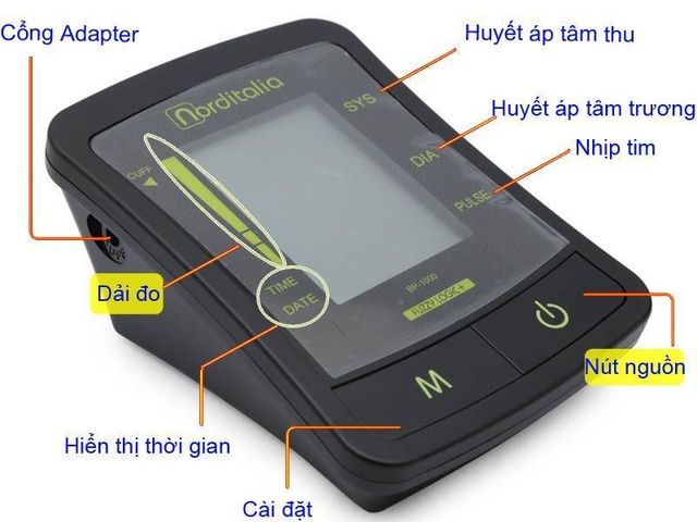 Máy đo huyết áp bắp tay Norditalia BP-1000 - Công nghệ Fuzzy Logic, độ chính xác cao, theo dõi huyết áp và nhịp tim dễ dàng