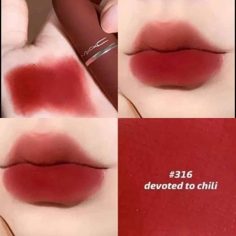 Son MAC Devoted To Chili 316 Đỏ Gạch - Son Matte Cao Cấp, Màu Đỏ Huyền Thoại, Thỏi Son Thời Thượng Cho Đôi Môi Quyến Rũ