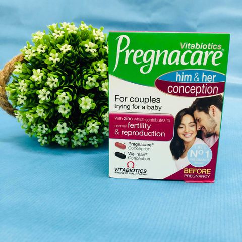 Viên uống tăng khả năng thụ thai Pregnacare Him & Her Conception - Hỗ trợ sức khỏe sinh sản, bổ sung vitamin và khoáng chất thiết yếu cho vợ chồng mong có con.