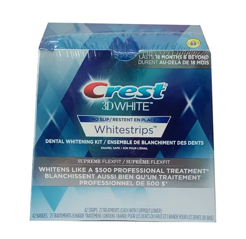 Miếng dán trắng răng Crest 3D Supreme Flexfit hộp 42 miếng