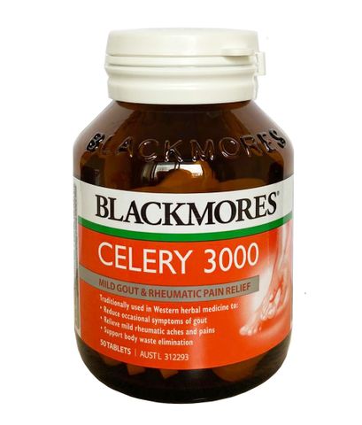 Viên uống Blackmores Celery 3000mg - Hỗ trợ điều trị gout, chiết xuất cần tây tự nhiên, 50 viên, chính hãng Úc