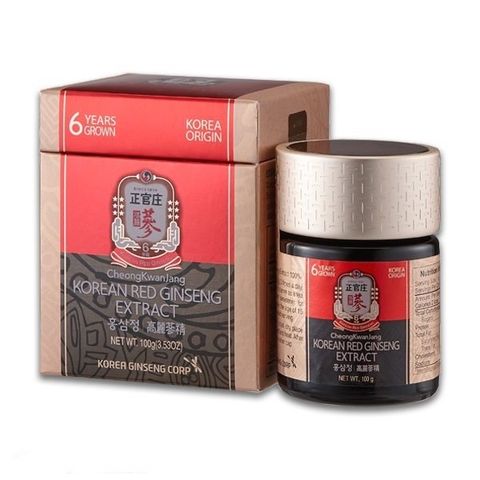 Tinh chất cao hồng sâm KGC Cheong Kwan Jang 100g - Hàn Quốc, hương vị mật ong và gừng, tăng cường sức khỏe và sinh lực, dễ sử dụng.