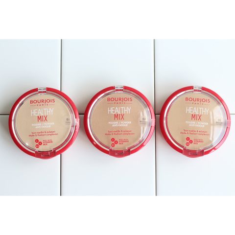 Phấn Phủ Dưỡng Da Bourjois Healthy Mix Anti Fatigue - Phấn Trang Điểm Chống Mệt Mỏi Giúp Làn Da Tươi Sáng Rạng Rỡ, Có Các Màu N01, N02, N03