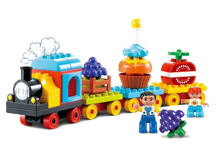 Bộ đồ chơi xếp hình tàu hỏa Toys House 77001 55 mảnh ghép