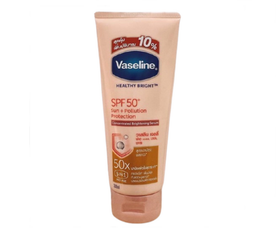 Sữa Dưỡng Thể Trắng Da Vaseline 50X với SPF 50 PA++++ - Dưỡng Trắng, Chống Nắng, Vitamin B3 - Sữa Dưỡng Da Thái Lan 320ml