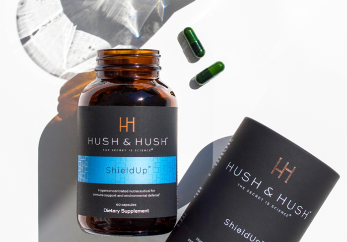 Viên Uống Chống Nắng Hush & Hush Shield Up Mỹ 60 Viên - Bảo Vệ Da Toàn Diện, Tăng Cường Sức Khỏe Da, Chống Oxy Hóa