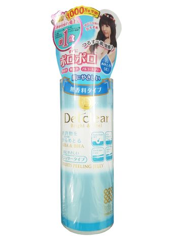 Tẩy Da Chết Detclear Bright & Peel Nhật Bản - Gel Tẩy Da Mặt Sáng Da Mờ Thâm, Chứa AHA & BHA, Phù Hợp Cho Da Nhạy Cảm 180ml