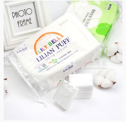 Bông Tẩy Trang Lily Bell Suzuran - Gói 222 Miếng Cotton 100% Nhật Bản, Làn Da Sạch Mịn và Khô Thoáng
