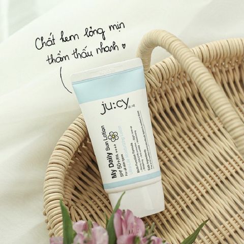 Kem Chống Nắng Jucy Hàn Quốc SPF 50+ - Bảo Vệ Da Toàn Diện, Không Cồn, Thẩm Thấu Nhanh, Phù Hợp Mọi Loại Da