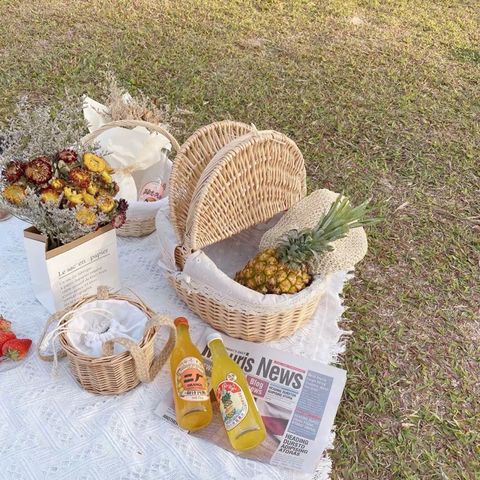 Thảm Trắng Tua Rua Vintage - Thảm Trang Trí Nhà Cửa, Chụp Ảnh và Picnic, Kích Thước Đa Dạng