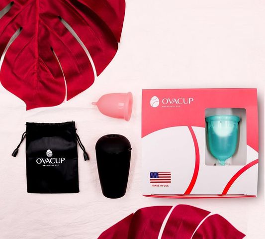 Cốc nguyệt san Ovacup USA silicone mềm chống tràn - An toàn, thoải mái cho phụ nữ trong những ngày kinh nguyệt, đạt chuẩn FDA Mỹ