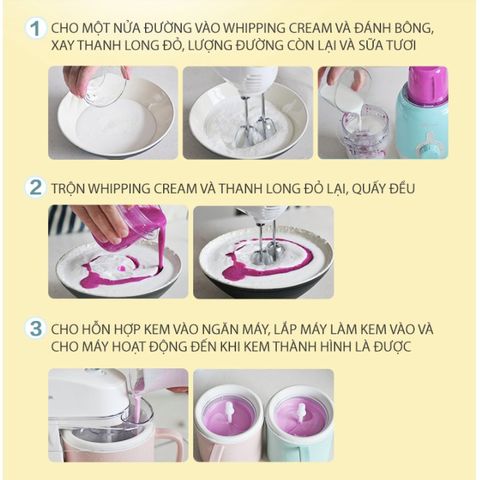 Máy làm kem mini 2 ngăn Bear BQL-A10E1 1L - Dễ sử dụng, tự làm kem hương vani, socola cho gia đình, giải nhiệt mùa hè