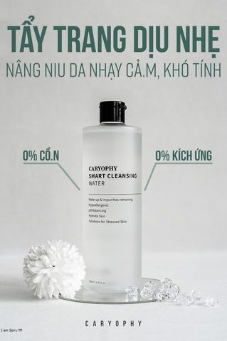 Nước Tẩy Trang Thông Minh Caryophy Smart Cleansing Water - Không Cồn, Dịu Nhẹ, 5 Tính Năng Chăm Sóc Da Cho Da Nhạy Cảm Và Da Mụn