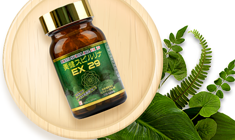 Tảo Xoắn Biken Spirulina EX 29 Nhật Bản - Viên Uống Tăng Cường Sức Đề Kháng và Phục Hồi Thể Lực, Hộp 150 Viên