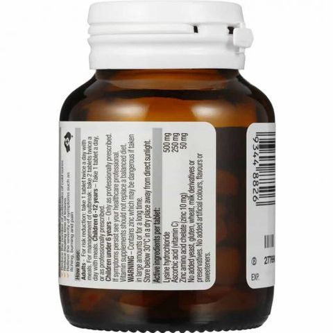 Viên uống giảm nhiệt miệng Blackmores Lyp-Sine 30 viên - Hỗ trợ làm lành vết thương, cải thiện tình trạng nhiệt miệng hiệu quả