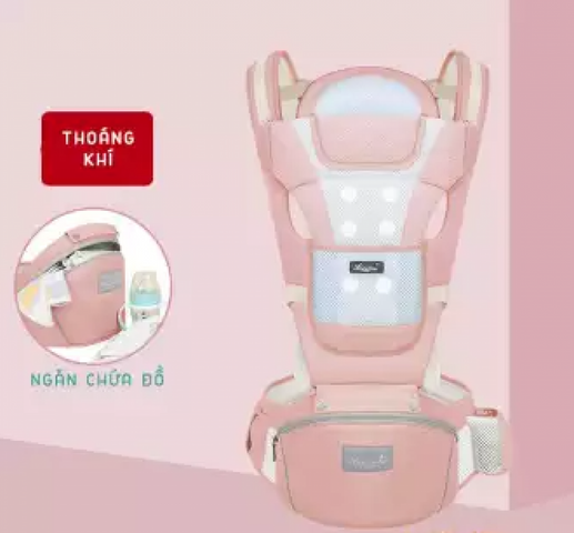 Địu ngồi em bé Aixintu đa năng - Địu chống gù cho trẻ sơ sinh đến 3 tuổi, chất liệu cotton thoáng mát, nhiều tư thế thoải mái