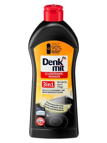 Dung dịch vệ sinh bếp từ Denkmit Glaskeramikreiniger 3in1 - Làm sạch và bóng bề mặt bếp từ, bếp điện - An toàn cho sức khỏe, 300ml